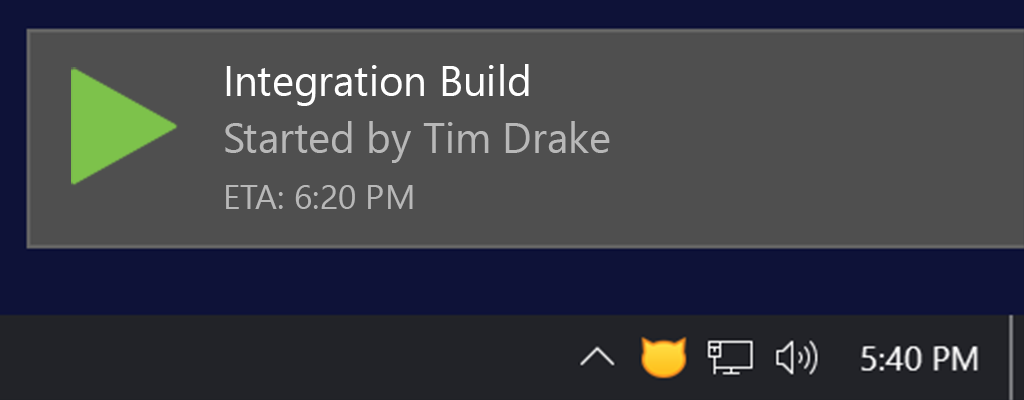 Azure DevOps build pipeline started notification