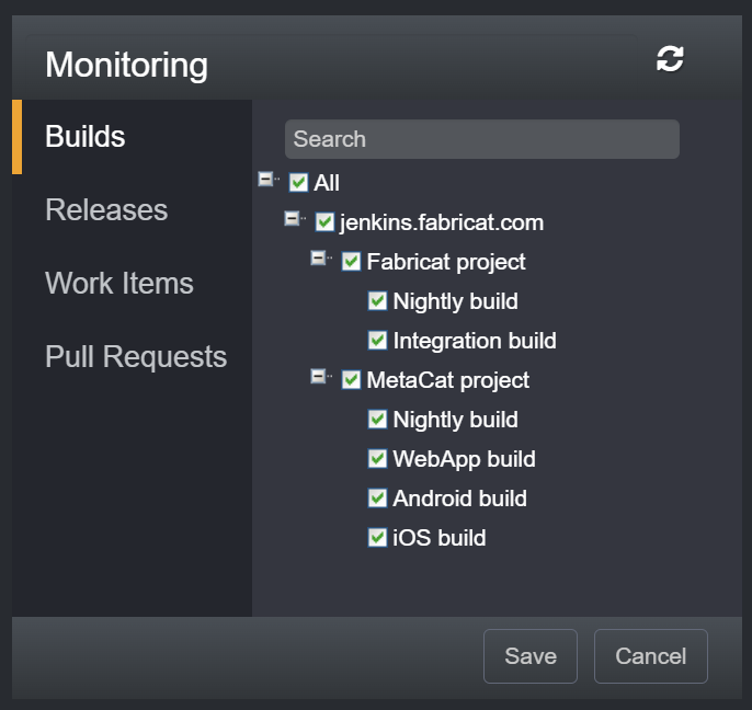 Jenkins build pipeline monitoring settings