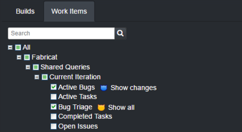 CatLight work item monitoring settings